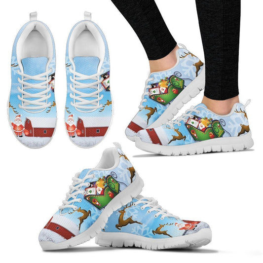 Santa Clause & Reindeer-6teenth World™-Women's Sneakers-US5 (EU35)-Vibe Cosy™