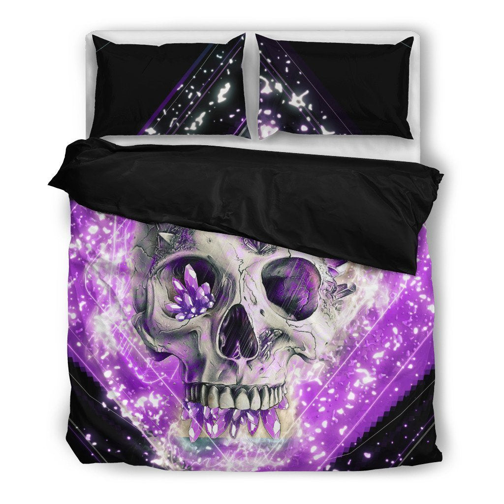 Purple Skull.-6teenth World™-Bedding Set-Twin-Vibe Cosy™
