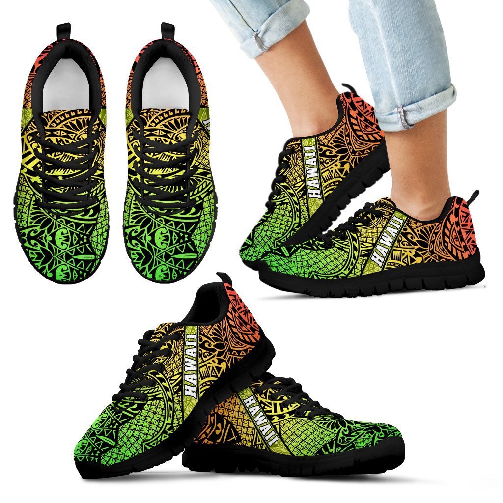 Hawaii Polynesian Sneakers 03 - AH - J9-SNEAKERS-Alohawaii-Kid's Sneakers-11 CHILD (EU28)-Black-Vibe Cosy™
