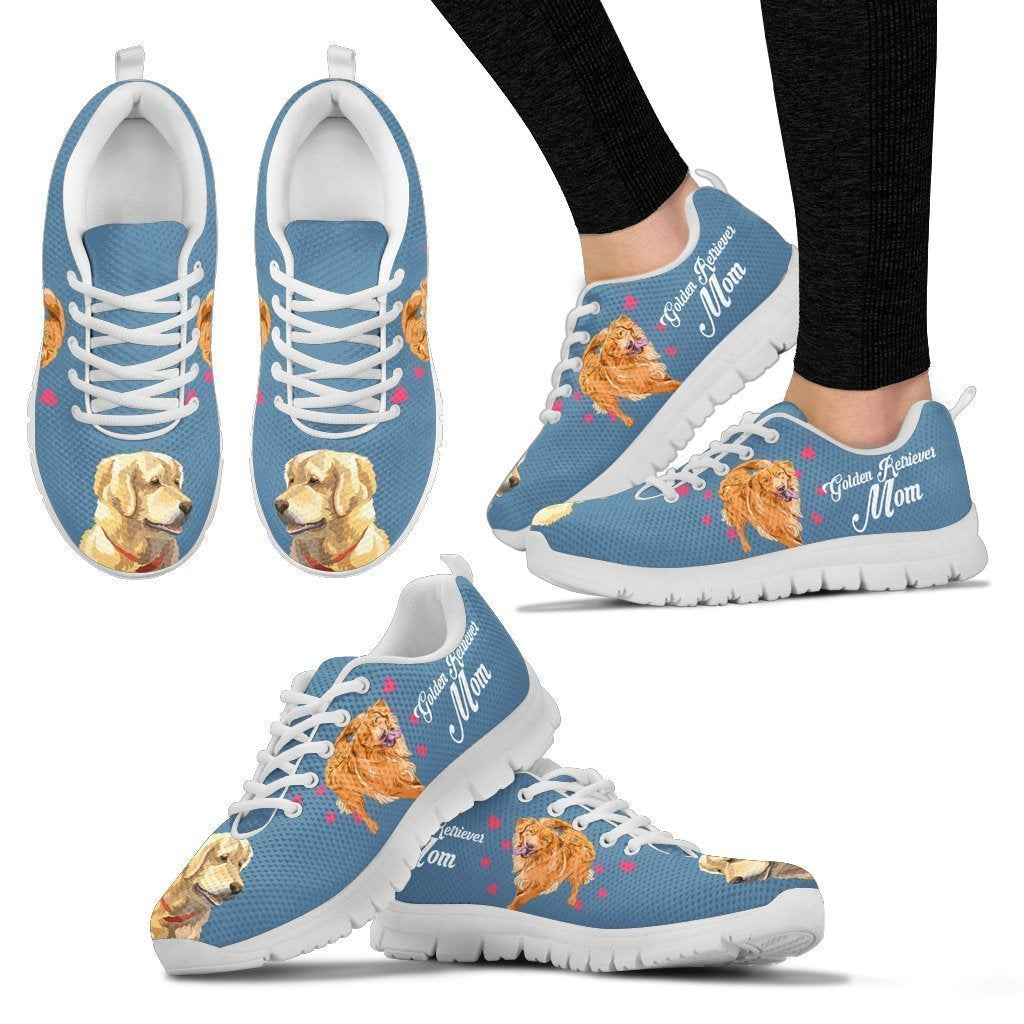 Golden Retriever white Women's-6teenth World™-Women's Sneakers-US5 (EU35)-Vibe Cosy™