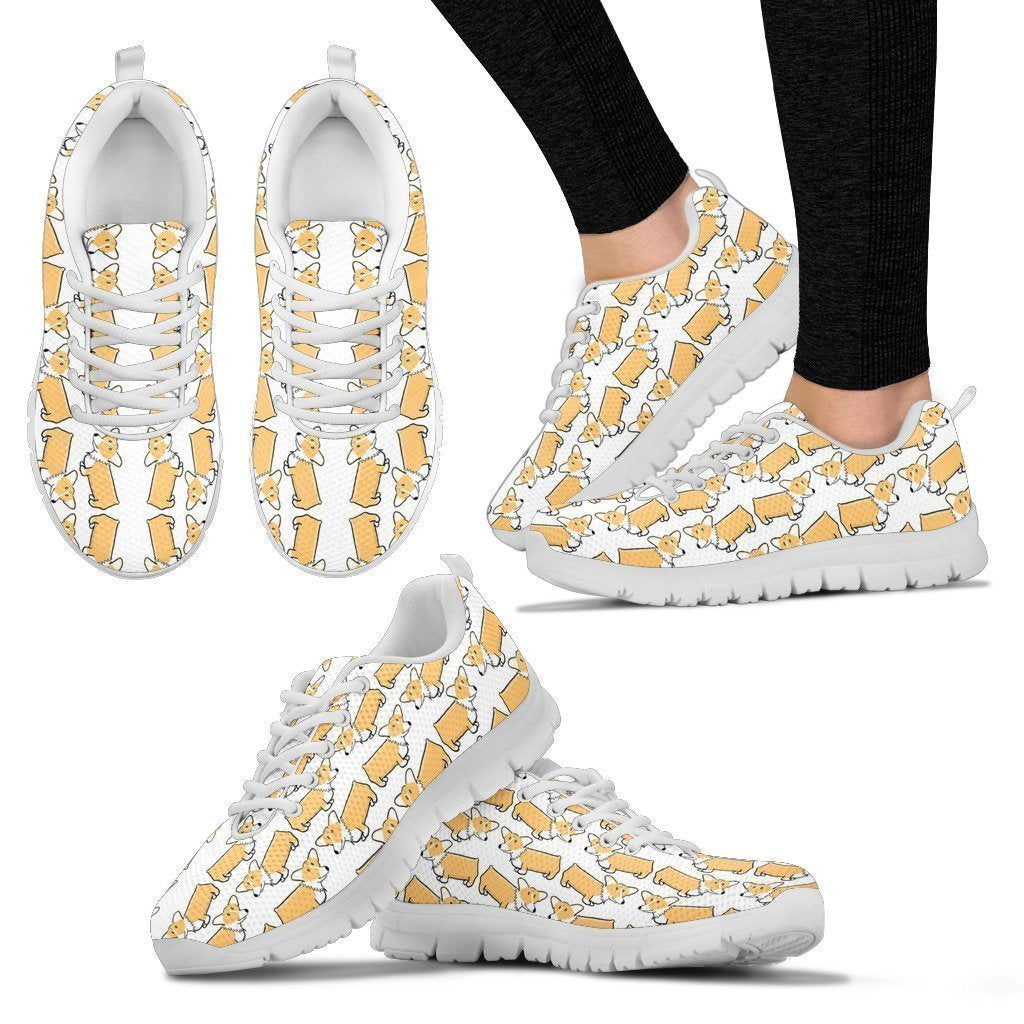 Corgi Lover Women's Sneakers-6teenth World™-Women's Sneakers-US5 (EU35)-Vibe Cosy™