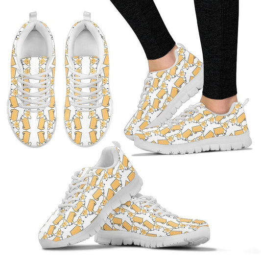 Corgi Lover Women's Sneakers-6teenth World™-Women's Sneakers-US5 (EU35)-Vibe Cosy™