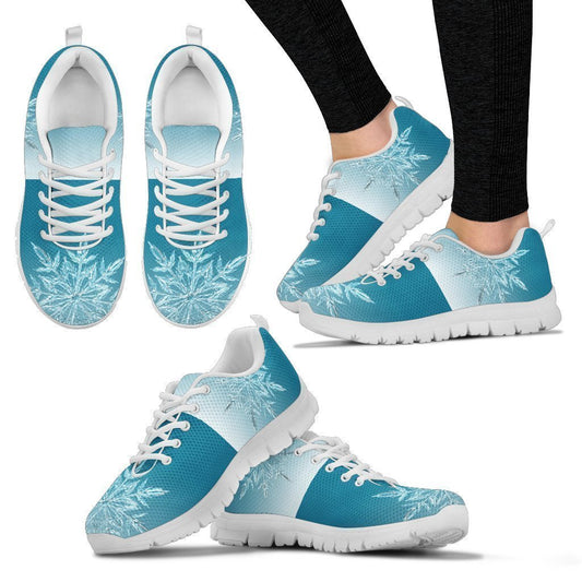 White Christmas Icy Flakes Women's Sneakers-6teenth World™-Women's Sneakers-US5 (EU35)-Vibe Cosy™
