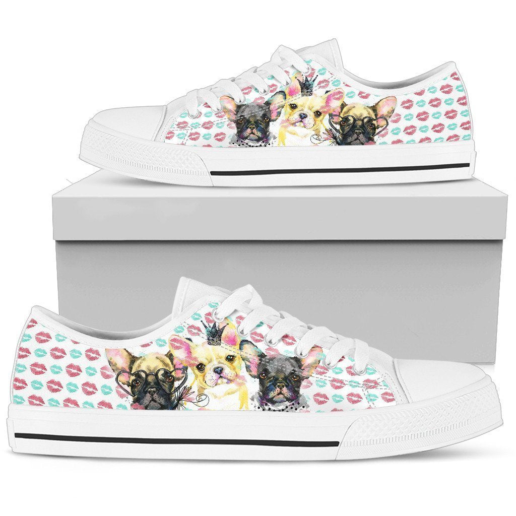 French Bulldog Women's Low Top Shoe-6teenth World™-Women's Low Top Shoe-US5.5 (EU36)-Vibe Cosy™