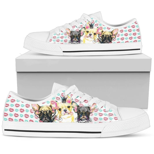 French Bulldog Women's Low Top Shoe-6teenth World™-Women's Low Top Shoe-US5.5 (EU36)-Vibe Cosy™