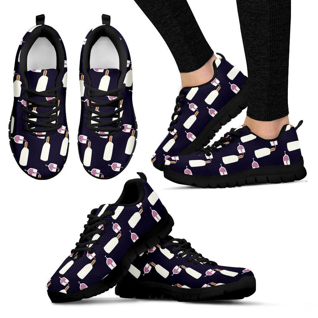 wine shoes-6teenth Outlet-Women's Sneakers - Black - wine shoes-US5 (EU35)-Vibe Cosy™