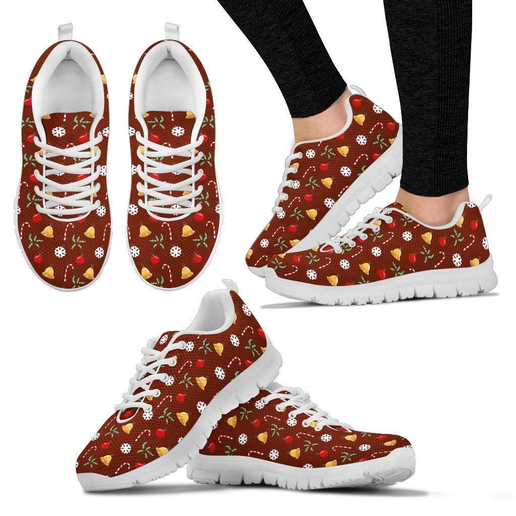 Christmas Bell & Ball Women's Sneakers-6teenth World™-Women's Sneakers-US5 (EU35)-Vibe Cosy™