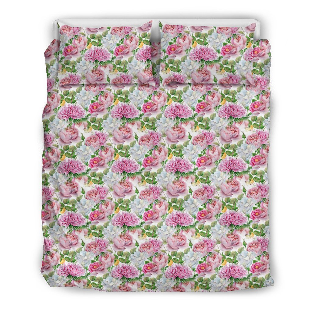 Watercolor Floral Bedding Set-6teenth World™-Bedding Set-US Twin-Vibe Cosy™