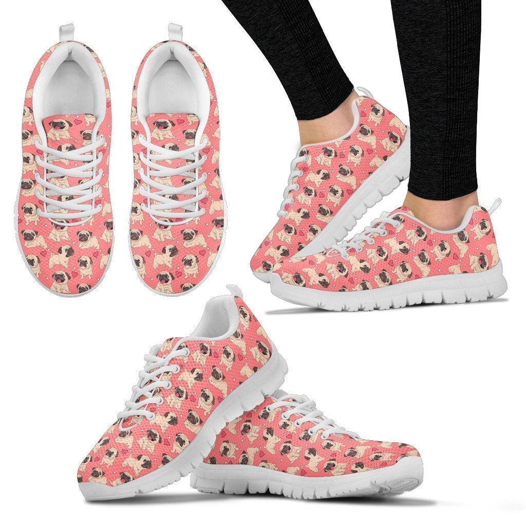 Pug Dog Women's Sneakers-6teenth World™-Women's Sneakers-US5 (EU35)-Vibe Cosy™