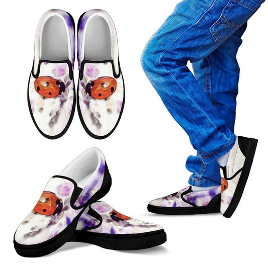 Kid's Slip Ons Ladybug (Black Soles)-6teenth World™-Kid's Slip Ons-11 CHILD (EU28)-Vibe Cosy™