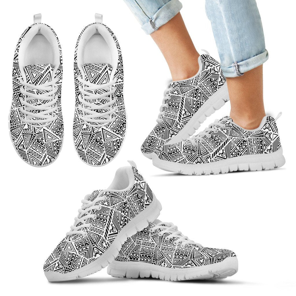 Poly Tribal Sneakers 12 - AH - J9-SNEAKERS-Alohawaii-Kid's Sneakers-11 CHILD (EU28)-White-Vibe Cosy™