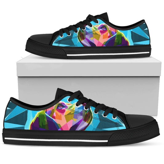 Puppy Eyes Black Low Top Sneaker-6teenth World™-Women's Low Top Shoe-US5.5 (EU36)-Vibe Cosy™