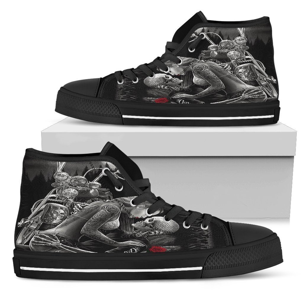 Ride or Die Men's High Top Shoe-6teenth Outlet-Mens High Top - Black - Ride or Die Men's High Top Black Shoe-US5 (EU38)-Vibe Cosy™