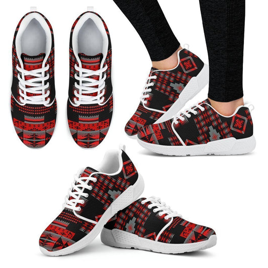 Seven Tribes Red Fire Sopo Women's Athletic Sneakers White Sole-6teenth World™-Women's Athletic Sneakers-US5 (EU35)-Vibe Cosy™