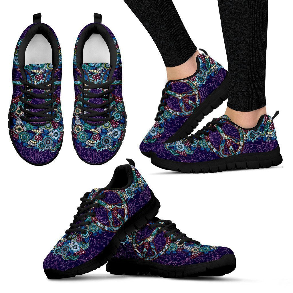 Peace sign Women's Sneakers-6teenth World™-Women's Sneakers-US5 (EU35)-Vibe Cosy™