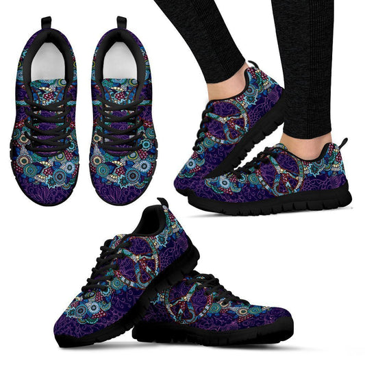 Peace sign Women's Sneakers-6teenth World™-Women's Sneakers-US5 (EU35)-Vibe Cosy™