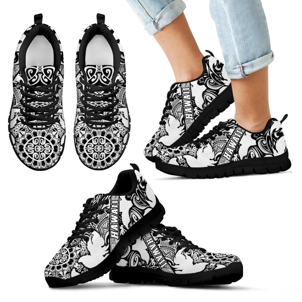 Hawaii Polynesian Sneakers 07 - AH - J9-SNEAKERS-Alohawaii-Kid's Sneakers-11 CHILD (EU28)-Black-Vibe Cosy™