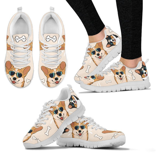Corgi Women's Sneakers-6teenth World™-Women's Sneakers-US5 (EU35)-Vibe Cosy™