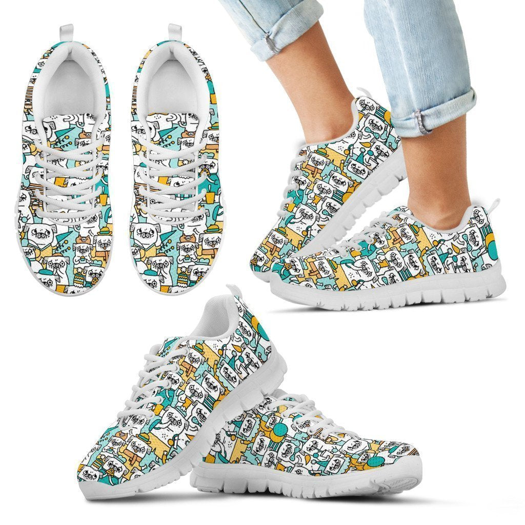 Pug Lover Kid's Sneakers-6teenth World™-Kid's Sneakers-11 CHILD (EU28)-Vibe Cosy™