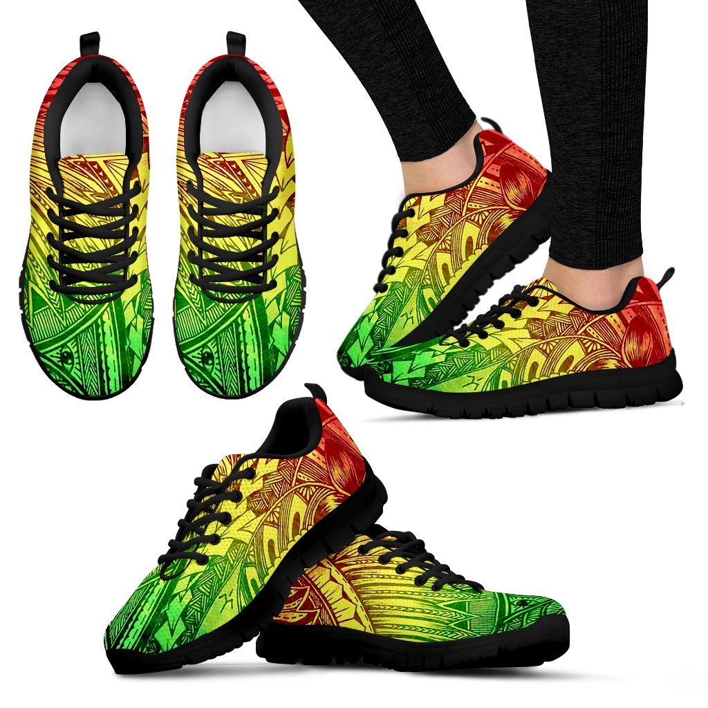 Poly Tribal Sneakers 17 - AH - J9-SNEAKERS-Alohawaii-Women's Sneakers-US5 (EU35)-Black-Vibe Cosy™