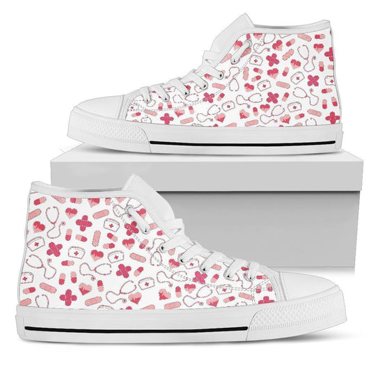 Nurse Shoes-Shoes-6teenth Outlet-Mens High Top - White - Nurse Shoes-US5 (EU38)-Vibe Cosy™