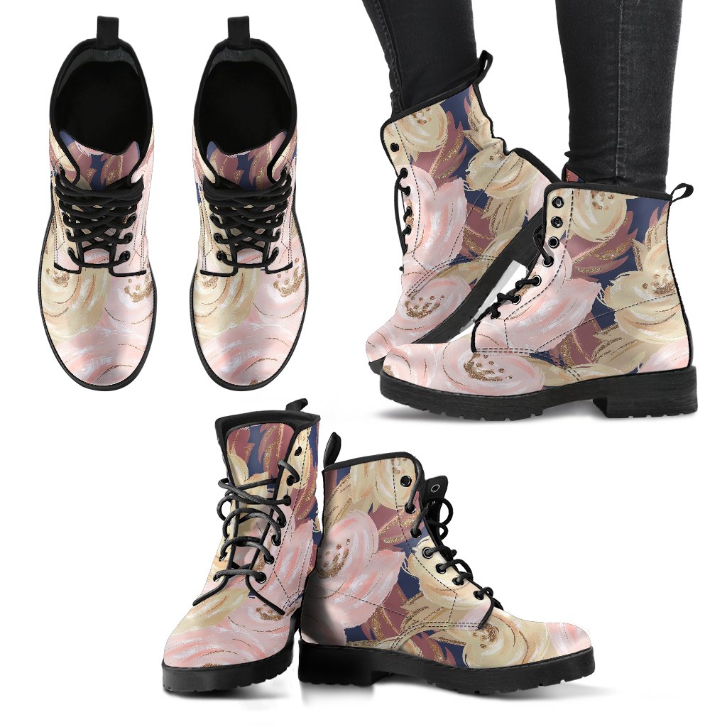Autumn Fall Large Bloom - Leather Boots for Women-Amaze Style™-Women's Leather Boots - Autumn Fall Large Bloom - Leather Boots for Women-US5 (EU35)-Vibe Cosy™