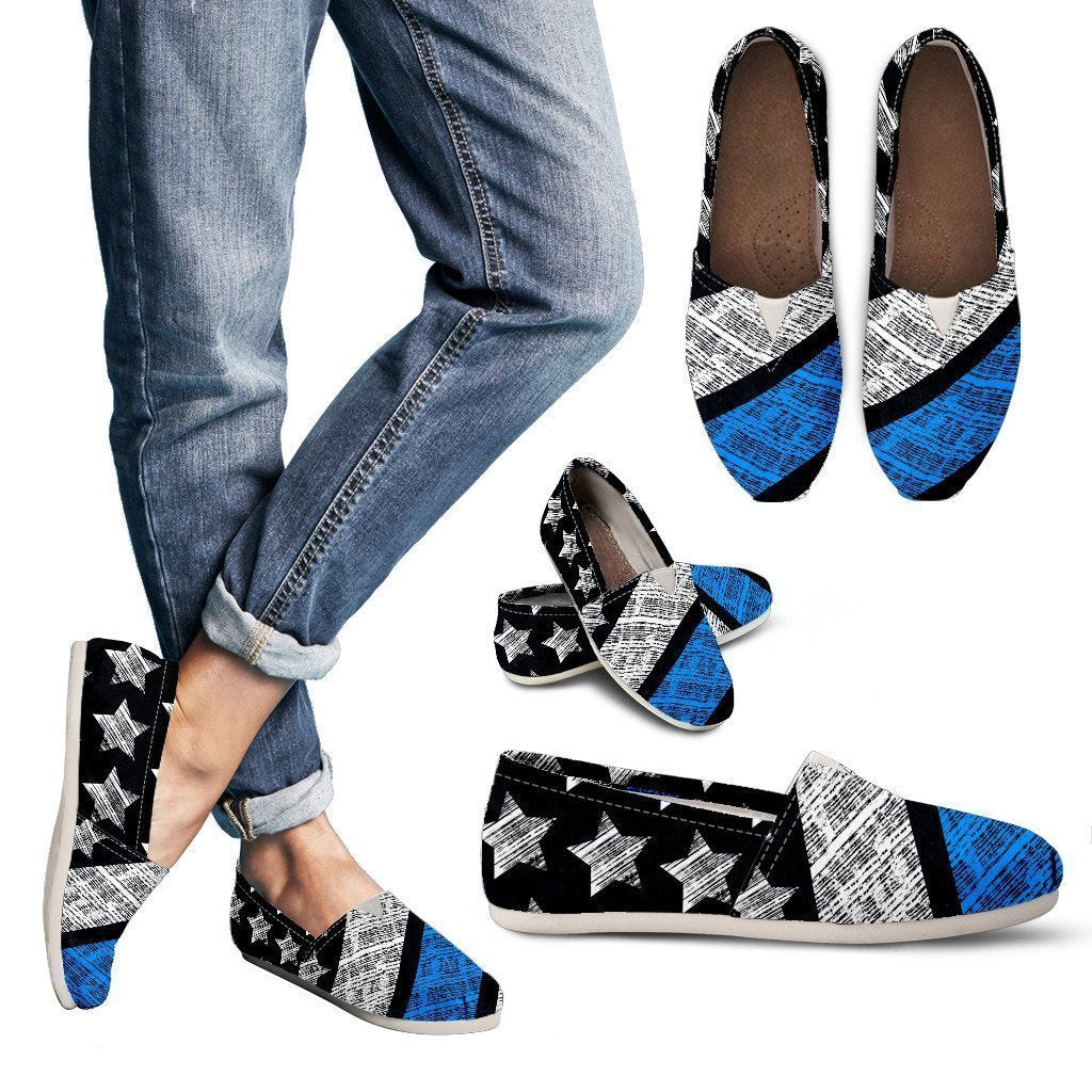 Blue Lives Matter Women's Casual Shoes-6teenth World™-Women's Casual Shoes-US6 (EU36)-Vibe Cosy™