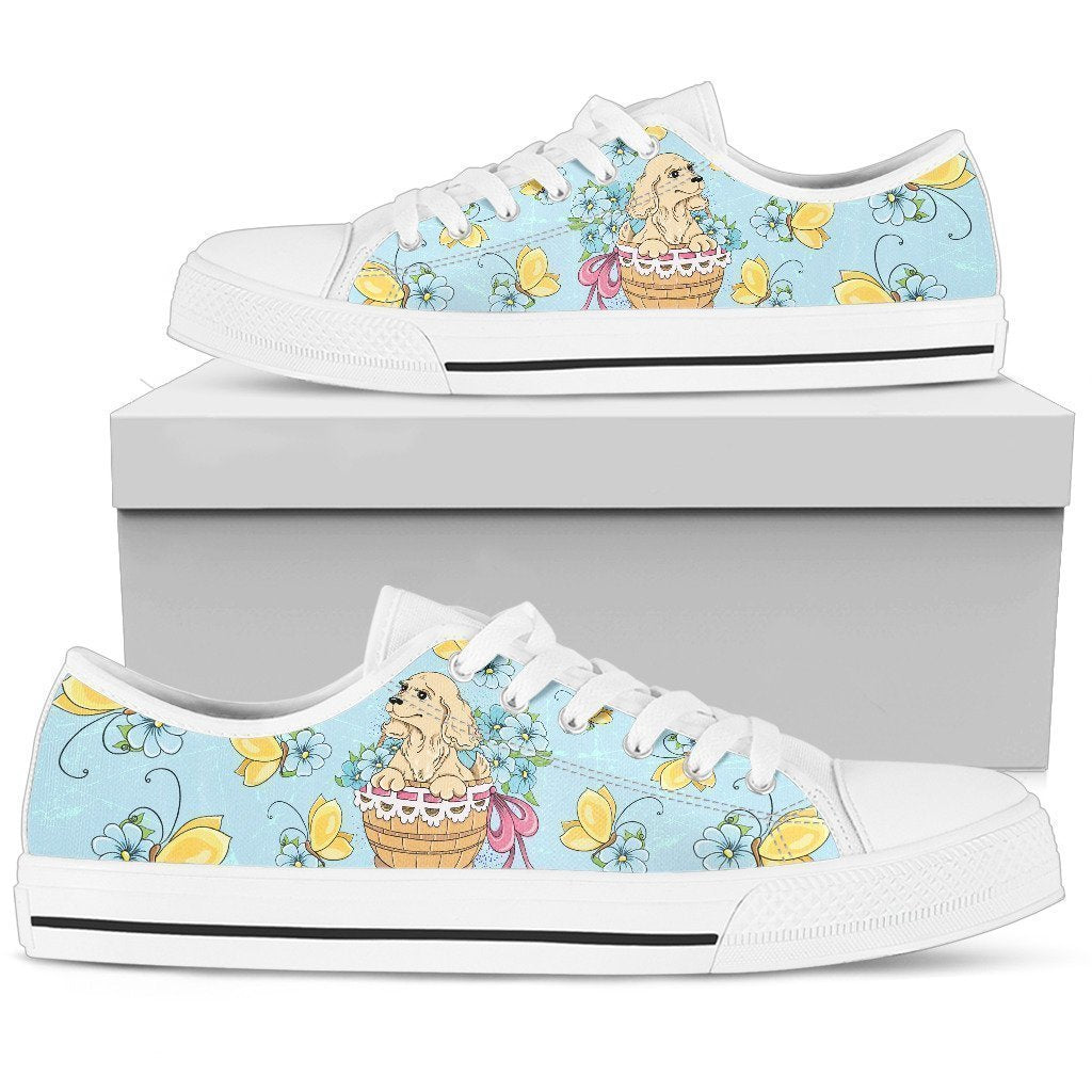 Cocker Spaniel Women's Low Top Shoe-6teenth World™-Women's Low Top Shoe-US5.5 (EU36)-Vibe Cosy™