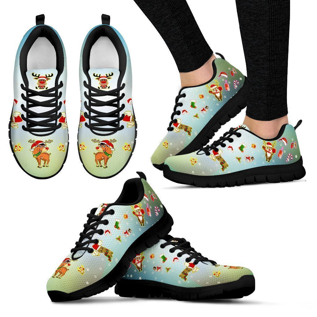 Christmas Deer Women's Sneakers-6teenth World™-Women's Sneakers-US5 (EU35)-Vibe Cosy™
