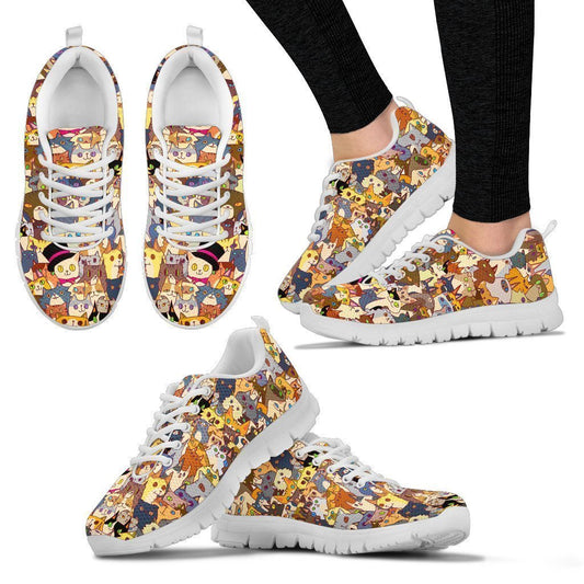 Cat Lovers Women's Sneakers-6teenth World™-Women's Sneakers-US5 (EU35)-Vibe Cosy™