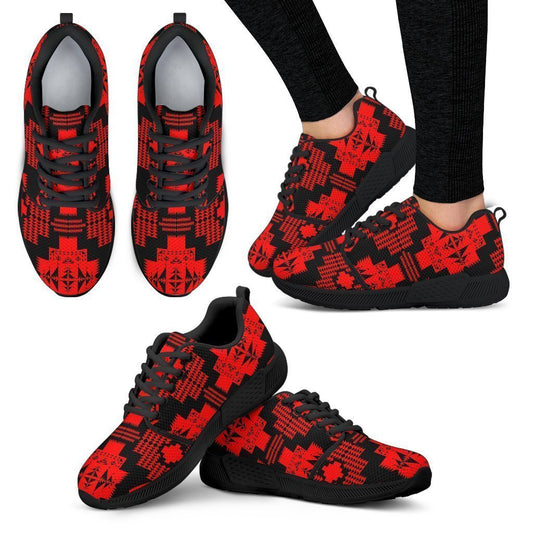 Seven Tribes Red with Black Sopo Women's Athletic Sneakers-6teenth World™-Women's Athletic Sneakers-US5 (EU35)-Vibe Cosy™