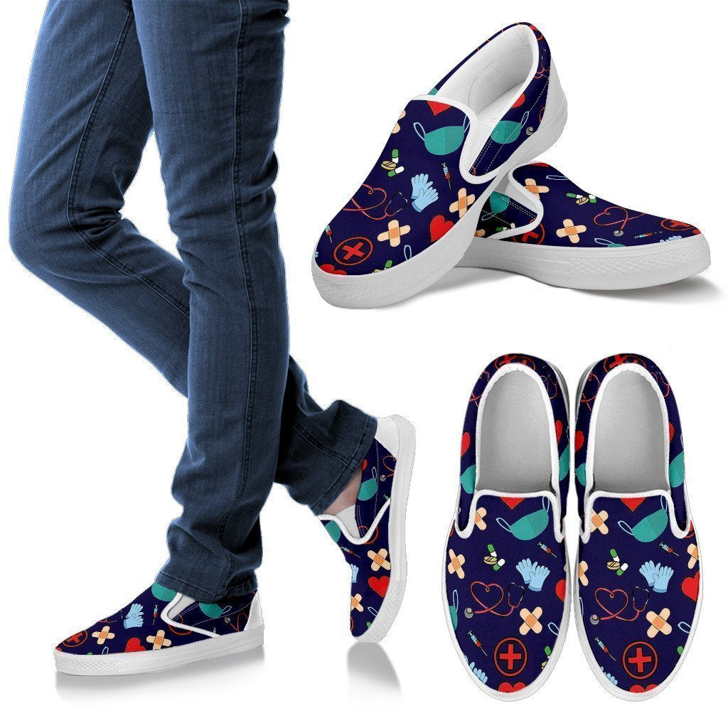 Nursing Style 2 Men's Slip Ons-6teenth World™-Kid's Sneakers-US8 (EU40)-Vibe Cosy™