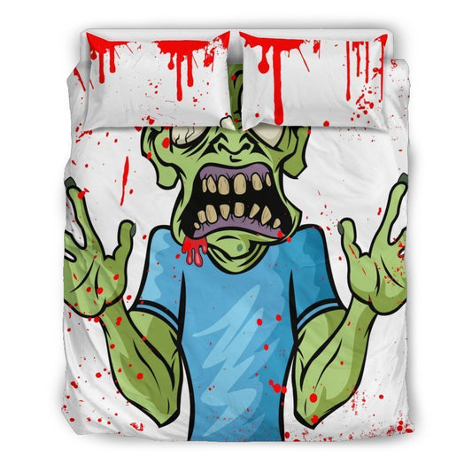 Bloody Zombie - Black-6teenth World™-Bedding Set-Twin-Vibe Cosy™
