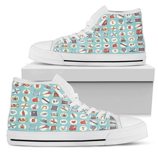 Back To School Women's High Tops-6teenth World™-Women's High Top Shoe-US5.5 (EU36)-Vibe Cosy™