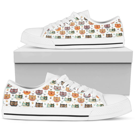Cat Women's Low Top Shoe-6teenth World™-Women's Low Top Shoe-US5.5 (EU36)-Vibe Cosy™