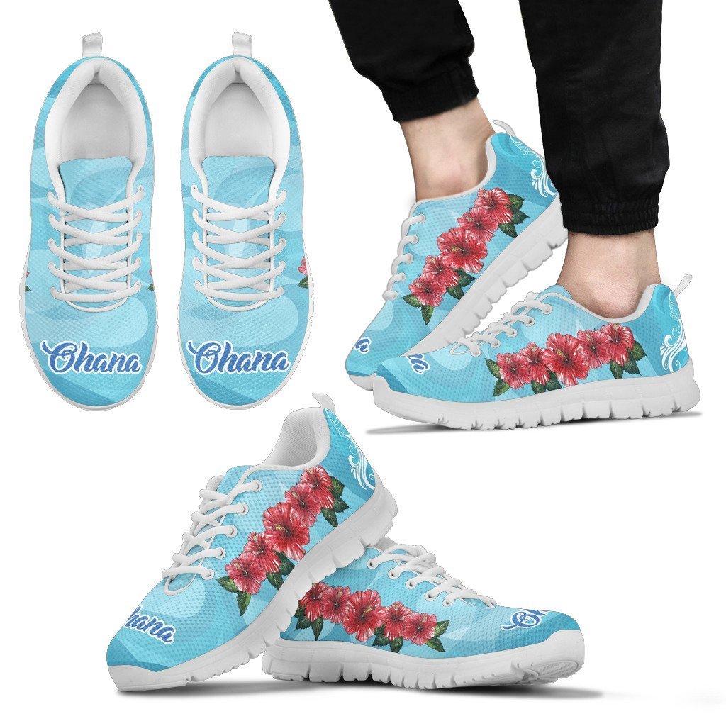 Ohana Hibiscus Sneakers - AH-SNEAKERS-Alohawaii-Men's Sneakers-US5 (EU38)-White-Vibe Cosy™