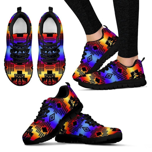Seven Tribes Black Women's Sneakers-6teenth World™-Women's Sneakers-US5 (EU35)-Vibe Cosy™