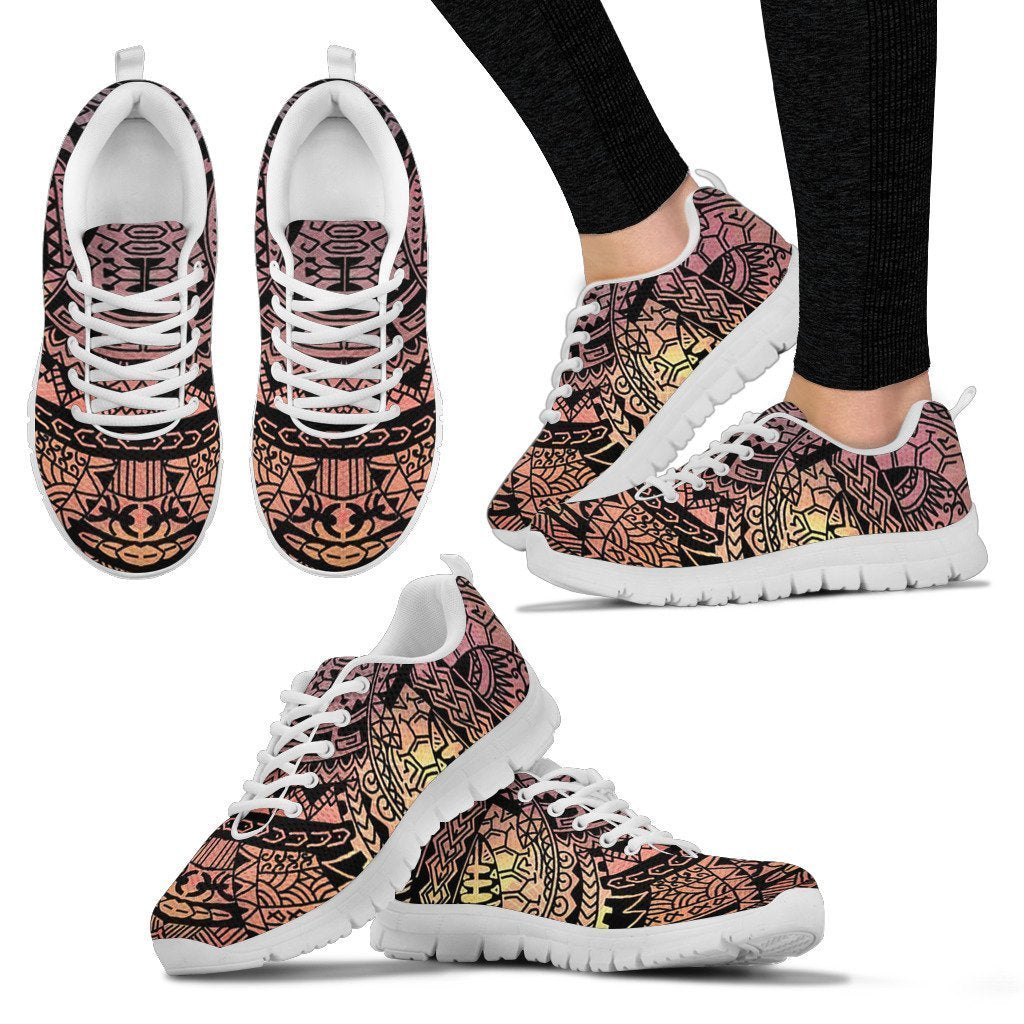 Poly Tribal Sneakers 07 - AH - J9-SNEAKERS-Alohawaii-Women's Sneakers-US5 (EU35)-White-Vibe Cosy™