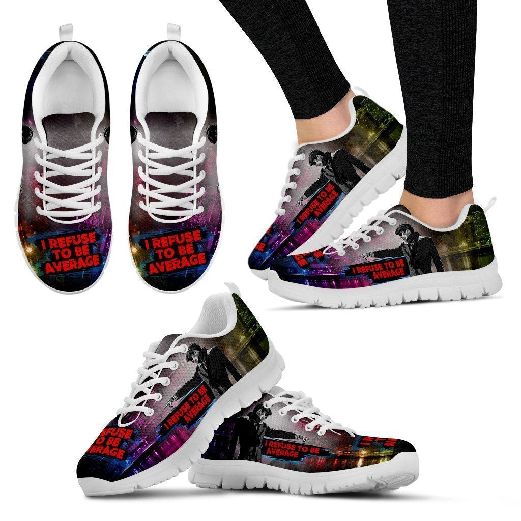 I Refuse To Be Average Women's Sneakers-6teenth World™-Women's Sneakers-US5 (EU35)-Vibe Cosy™