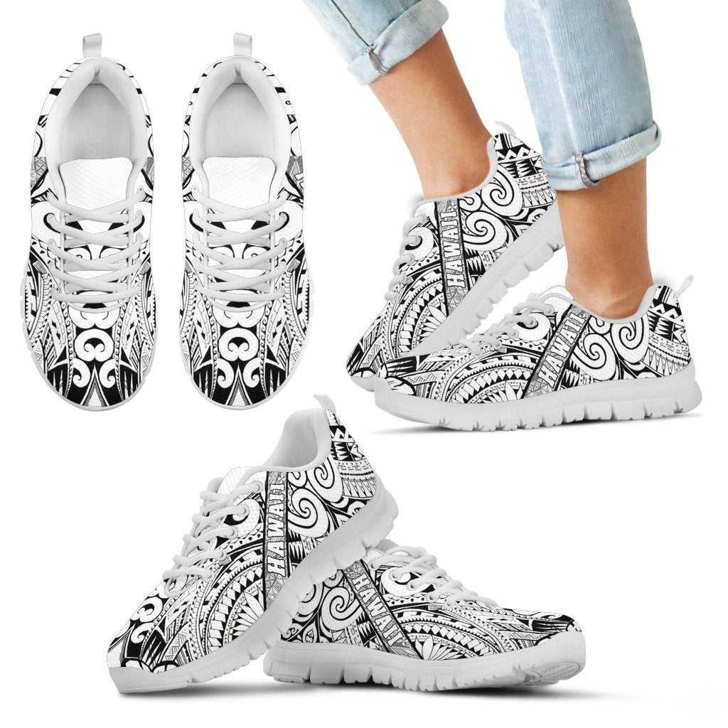 Hawaii Polynesian Sneakers 06 - AH - J9-SNEAKERS-Alohawaii-Kid's Sneakers-11 CHILD (EU28)-White-Vibe Cosy™