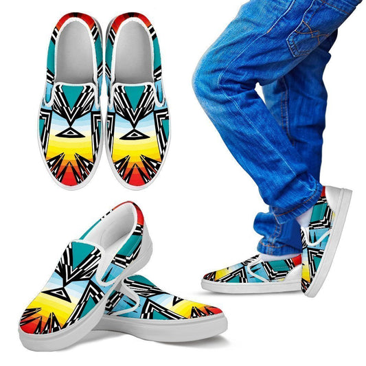 Prairie Fire Kid's Slip Ons-6teenth World™-Kid's Slip Ons-11 CHILD (EU28)-Vibe Cosy™