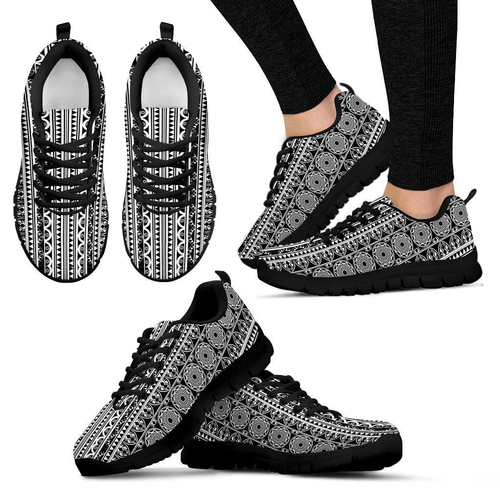 Poly Tribal Sneakers 03 - AH - J9-SNEAKERS-Alohawaii-Women's Sneakers-US5 (EU35)-Black-Vibe Cosy™
