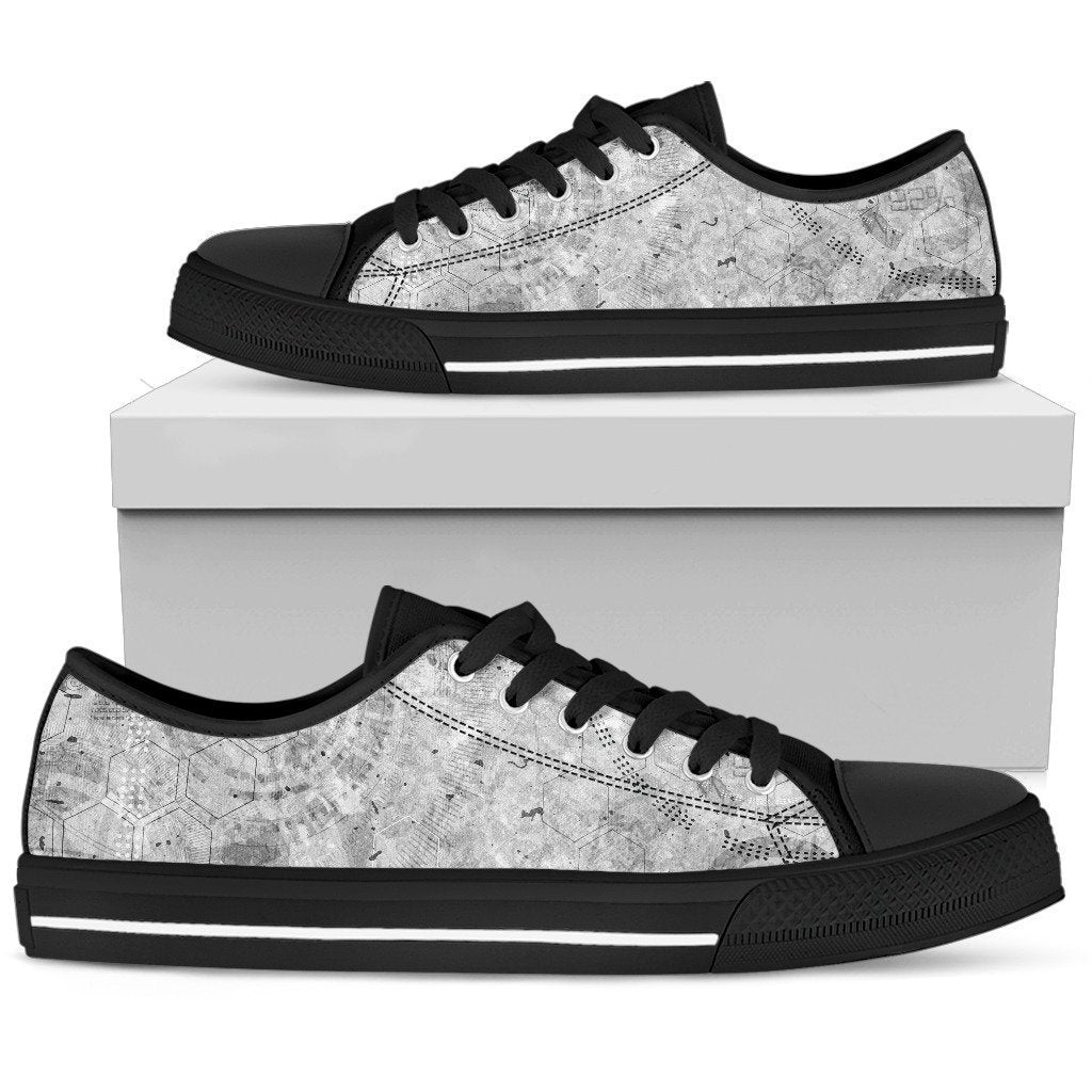 Grey Women's Low Top Shoe-6teenth World™-Women's Low Top Shoe-US5.5 (EU36)-Vibe Cosy™