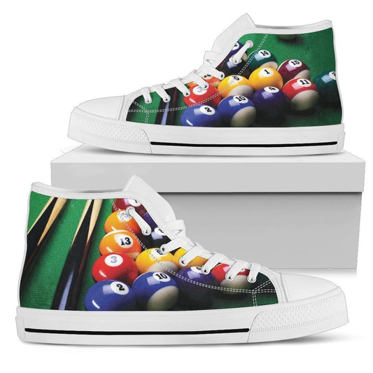 Billiard Shoes-Shoes-6teenth Outlet-Mens High Top - White - Billiard Shoes-US5 (EU38)-Vibe Cosy™