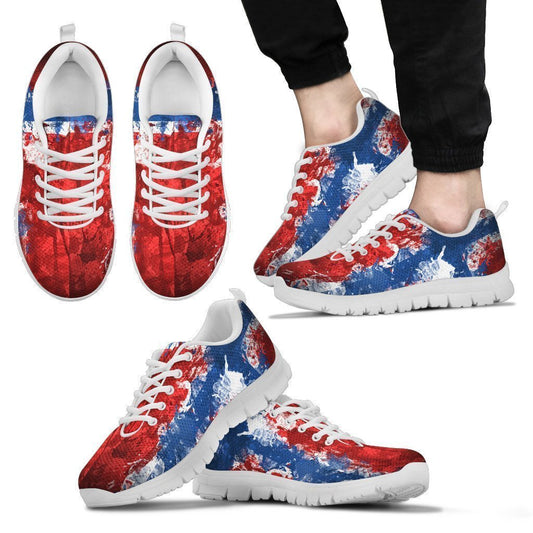 WHITE NORWAY FLAG SNEAKERS MEN'S-6teenth World™-Men's Sneakers-US5 (EU38)-Vibe Cosy™
