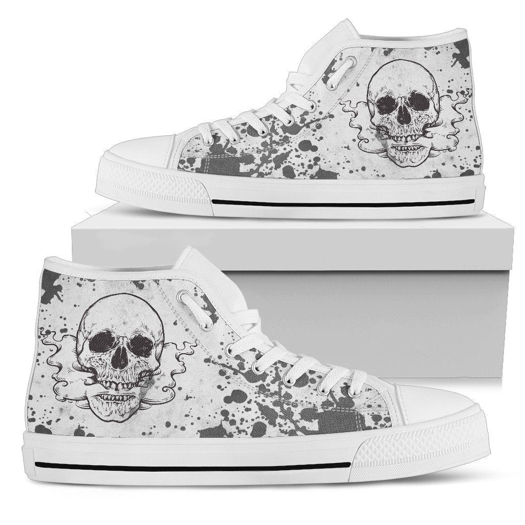 Skull Smoking-shoes-6teenth Outlet-Mens High Top - White - Skull Smoking-US5 (EU38)-Vibe Cosy™