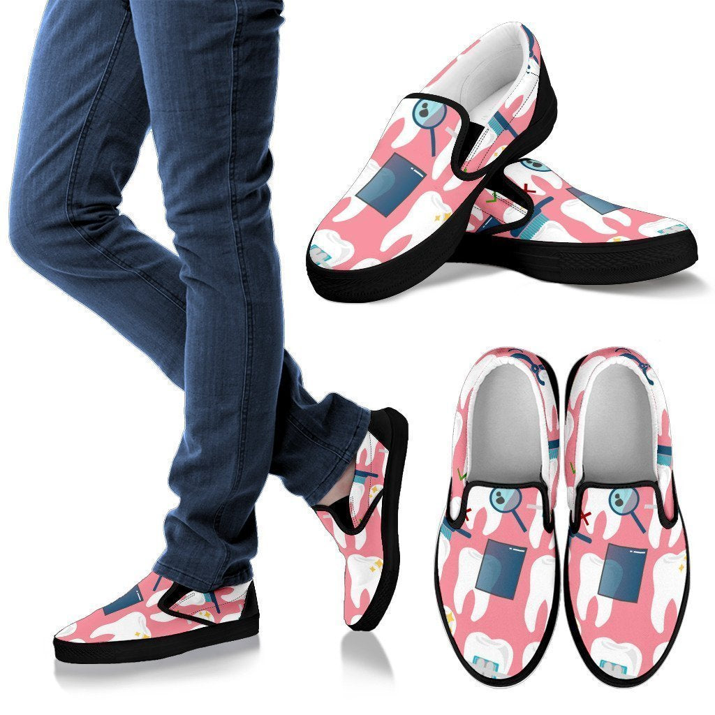 Dental Hygienist Men's Slip Ons-6teenth World™-Kid's Sneakers-US8 (EU40)-Vibe Cosy™