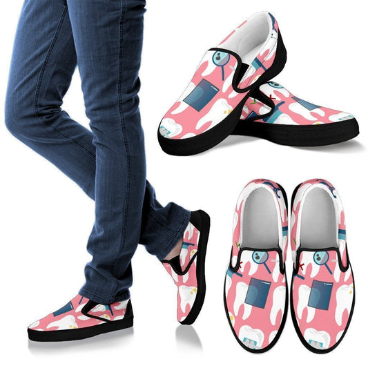 Dental Hygienist Men's Slip Ons-6teenth World™-Kid's Sneakers-US8 (EU40)-Vibe Cosy™
