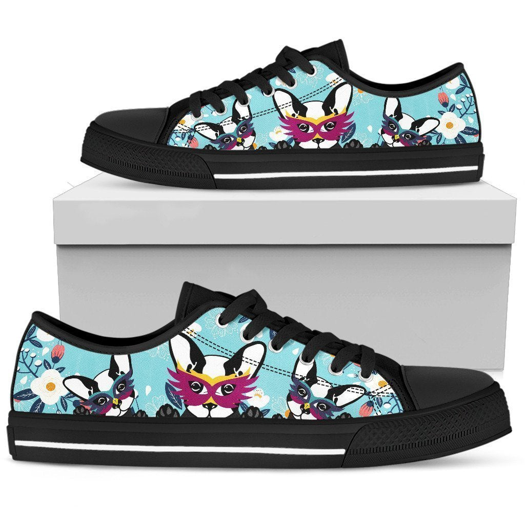 Boston Terrier Women's Low Top Shoe-6teenth World™-Women's Low Top Shoe-US5.5 (EU36)-Vibe Cosy™