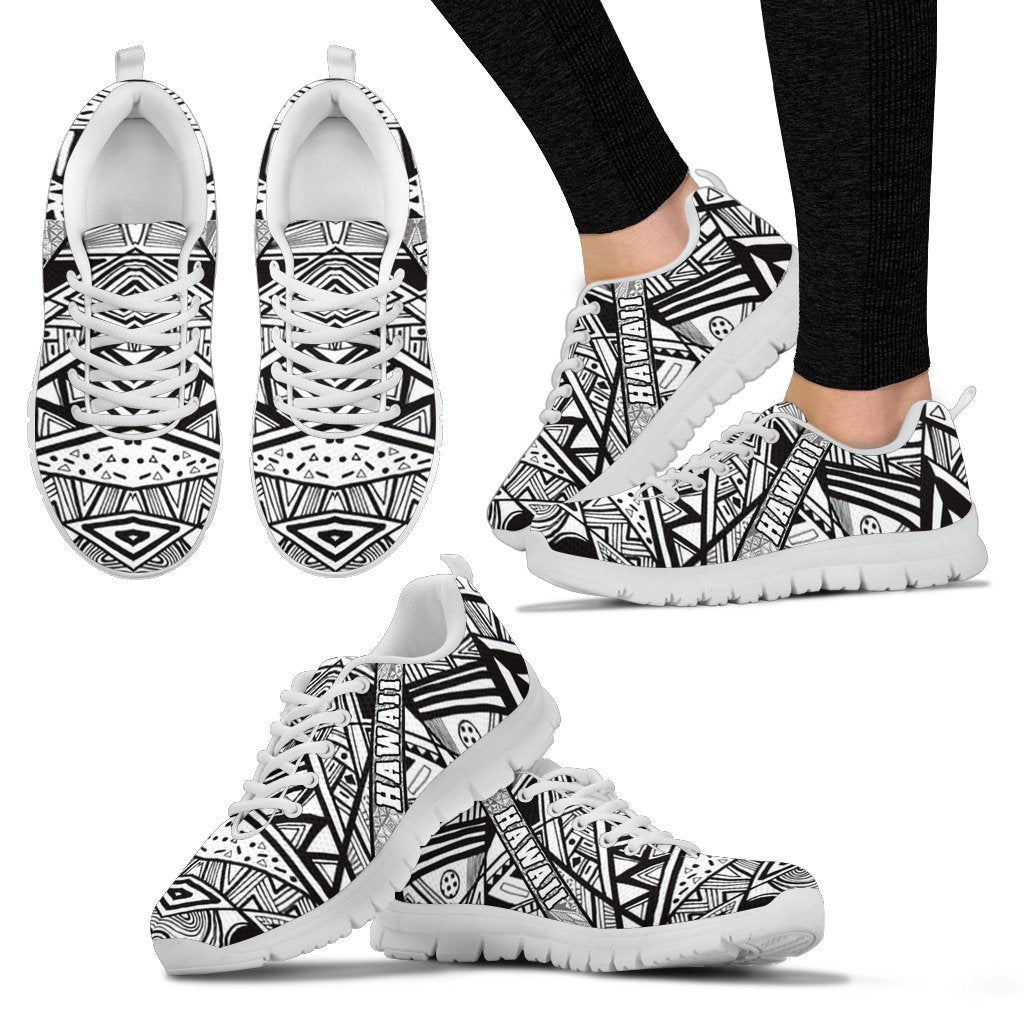 Hawaii Polynesian Sneakers 08 - AH - J9-SNEAKERS-Alohawaii-Women's Sneakers-US5 (EU35)-White-Vibe Cosy™